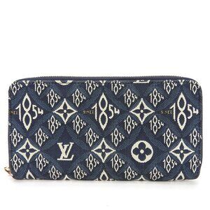 LOUIS VUITTON Blue Monogram Leather Wallet